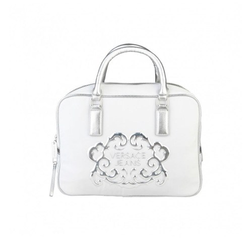 Versace Jeans Handbag White And Silver 3374